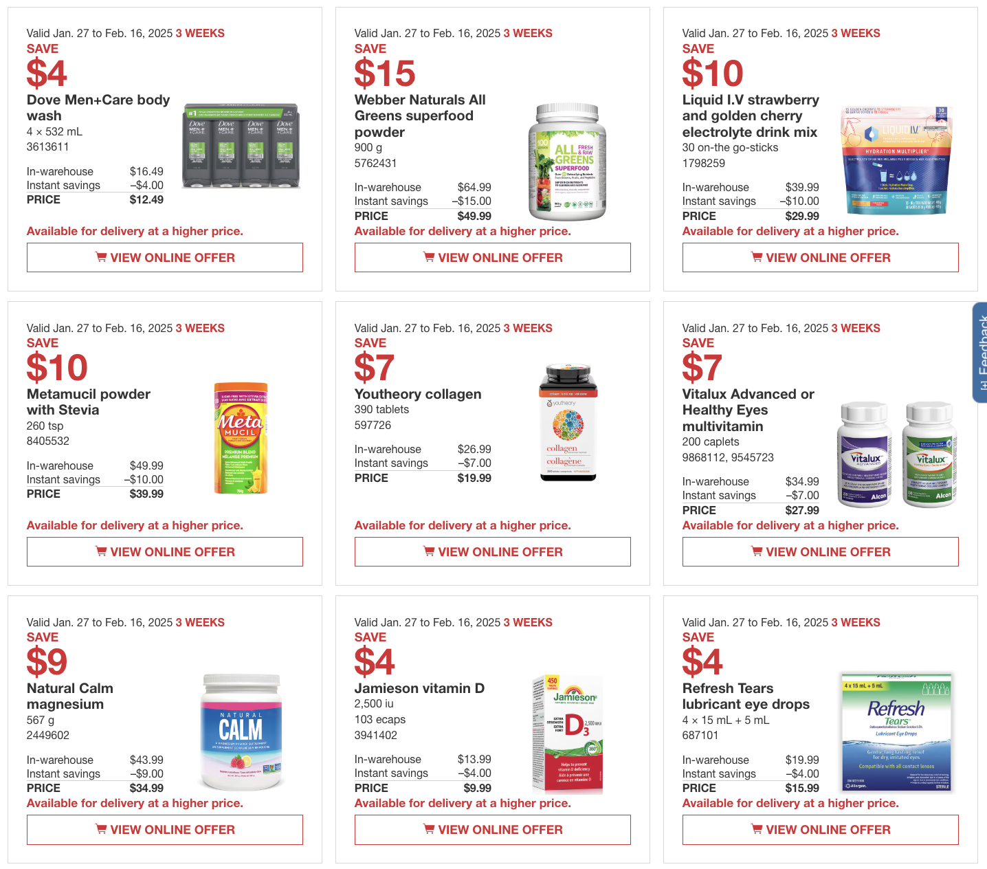 Costco Canada Coupons/Flyers Deals at All Costco Wholesale Warehouses